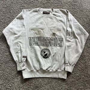 VTG Vanderbilt University Sweatshirt Pullover Crewneck Grey Small Y2K Jansport